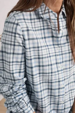 Seasalt Cornwall Tops<Ebb Tide Check Shirt Clover Blue Fog