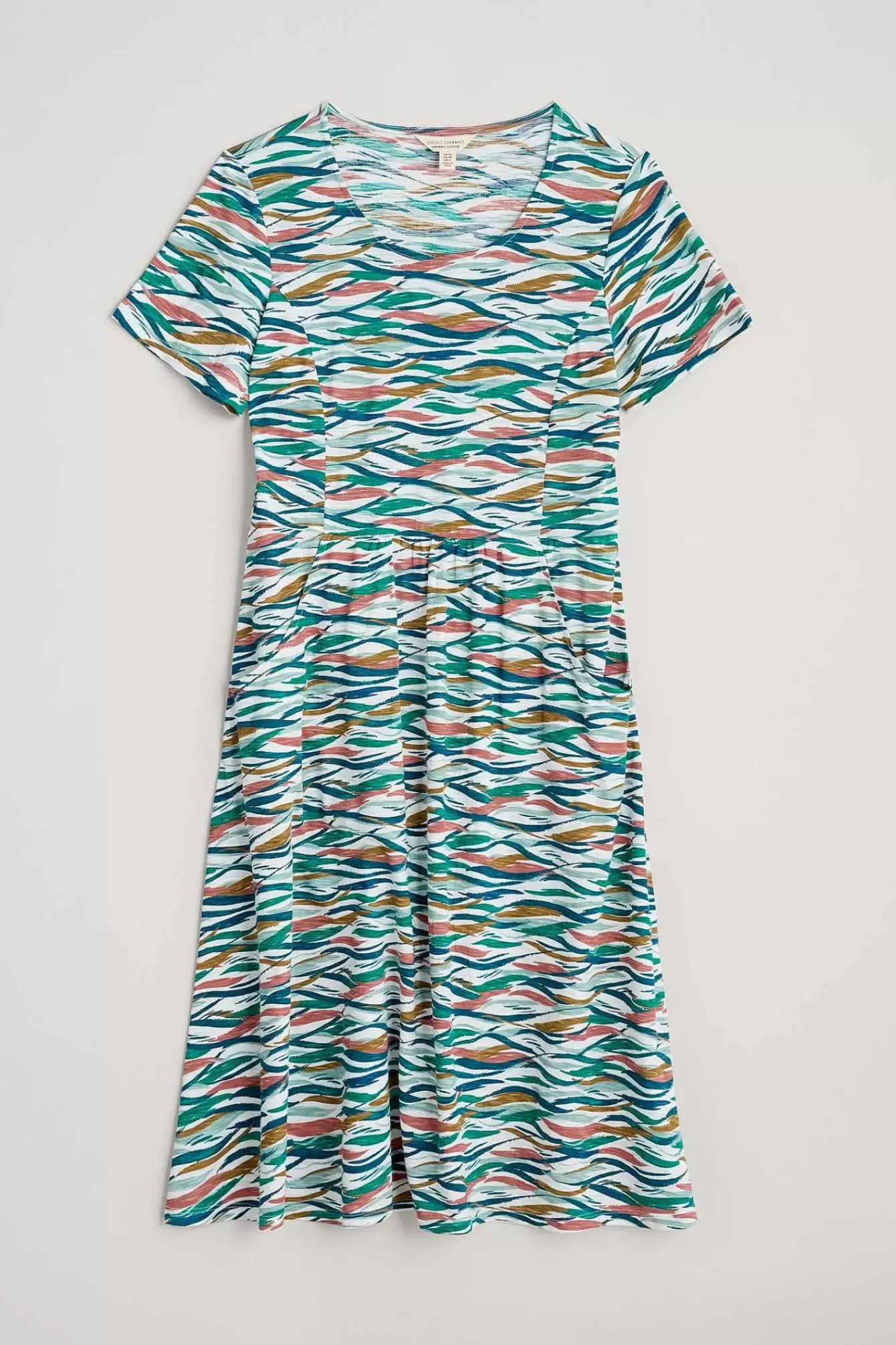 Seasalt Cornwall Dresses<Enor Fit-And-Flare Dress Estuary Tide Marks Chalk