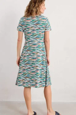 Seasalt Cornwall Dresses<Enor Fit-And-Flare Dress Estuary Tide Marks Chalk
