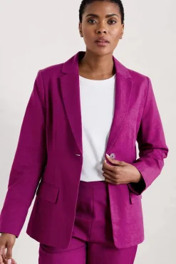 Seasalt Cornwall Coats & Jackets<Erica Linen Blend Blazer Cassis