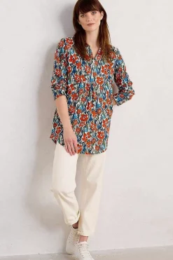 Seasalt Cornwall Tunics<Fal Water Printed Tunic Marsh Marigold Chalk