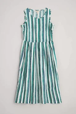 Seasalt Cornwall Dresses<Farley's Midi Dress River Stripe Chalk