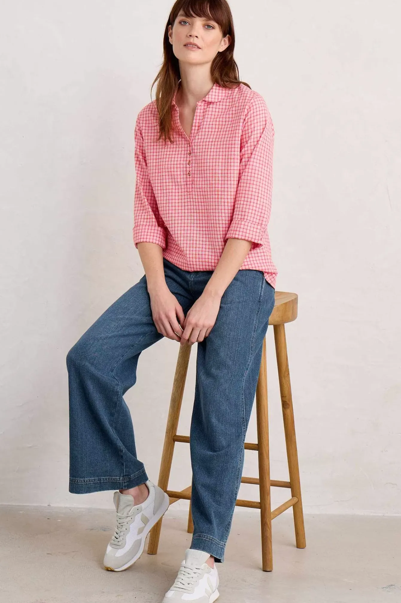Seasalt Cornwall Tops<Farsight Cotton Shirt Forrabury Stitches Tomato