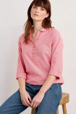Seasalt Cornwall Tops<Farsight Cotton Shirt Forrabury Stitches Tomato