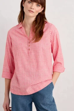 Seasalt Cornwall Tops<Farsight Cotton Shirt Forrabury Stitches Tomato