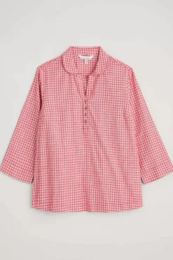 Seasalt Cornwall Tops<Farsight Cotton Shirt Forrabury Stitches Tomato