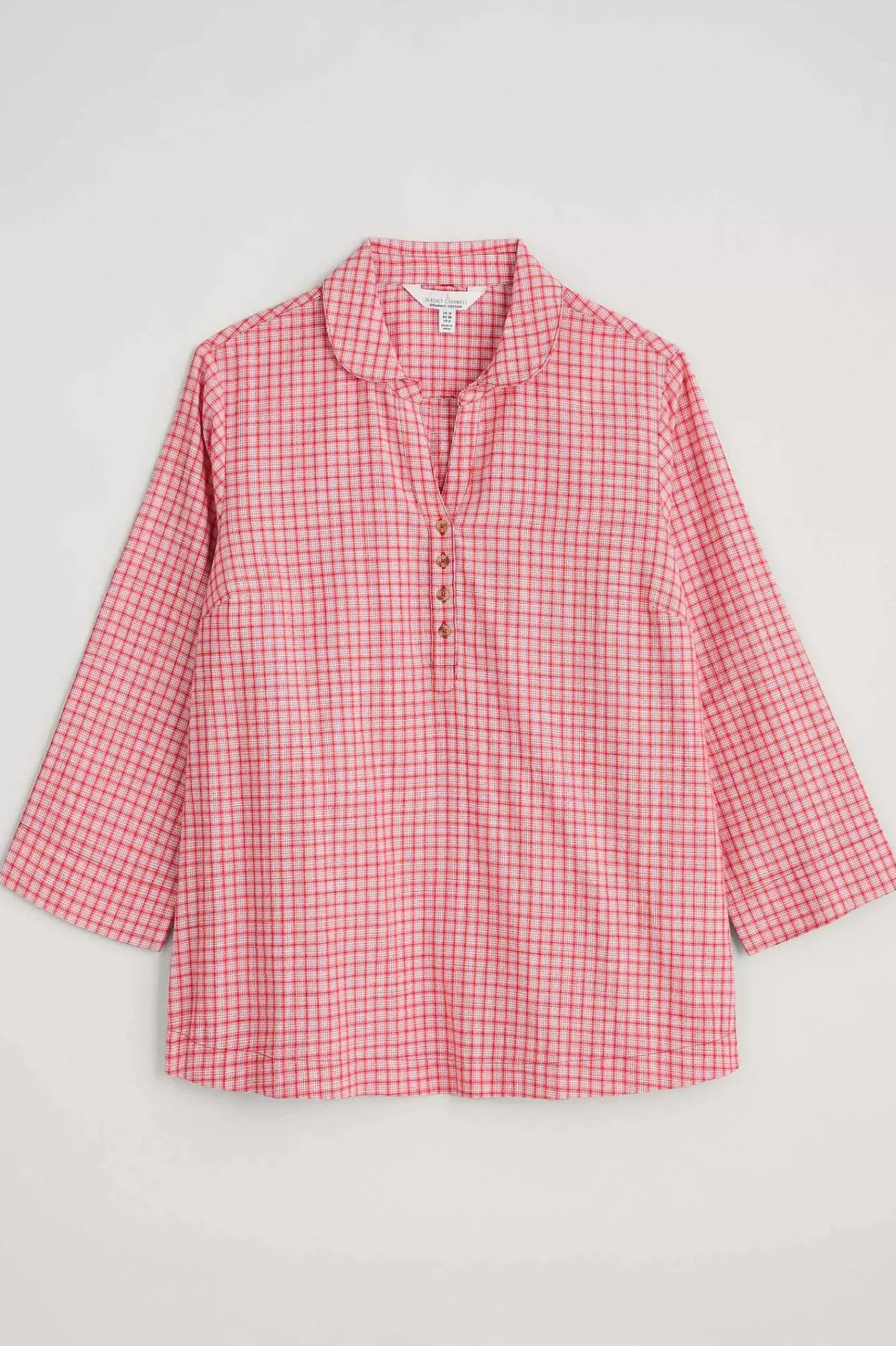 Seasalt Cornwall Tops<Farsight Cotton Shirt Forrabury Stitches Tomato