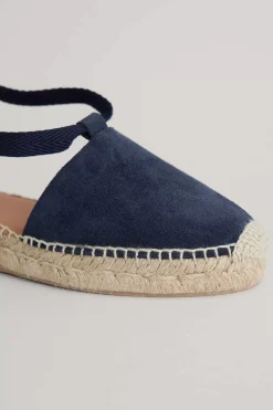 Seasalt Cornwall Shoes<Fern Path Suede Wedge Espadrilles Dark Night