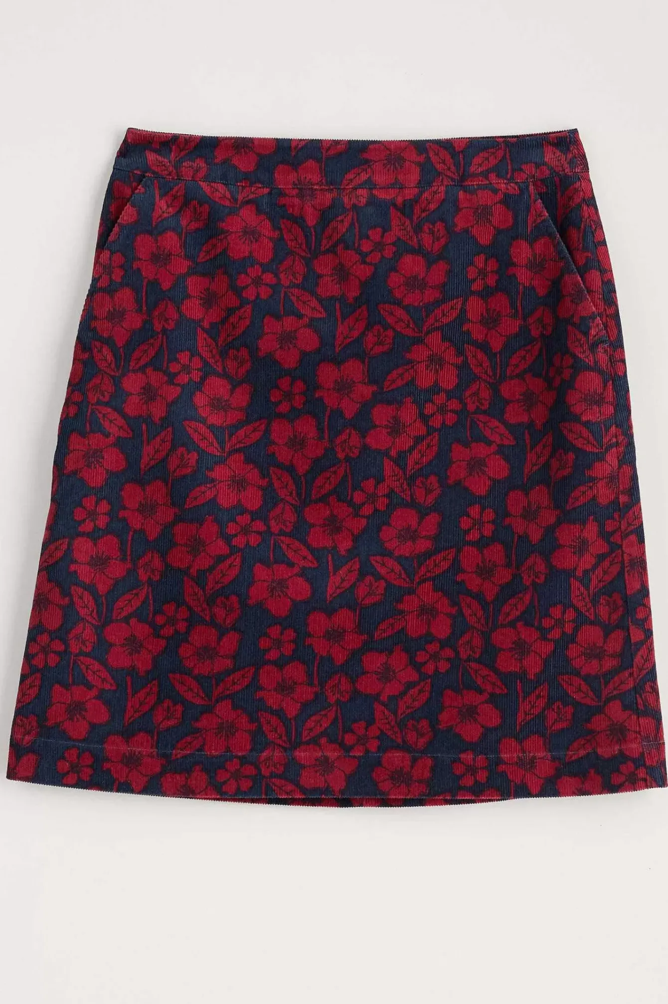 Seasalt Cornwall Skirts<Ferry Crossing Needlecord Skirt Collaged Rose Maritime Jam