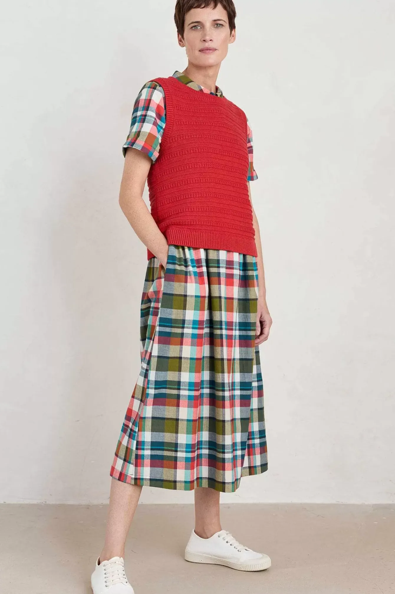 Seasalt Cornwall Dresses<Fleet Checked Midi Dress Florabunda Multi