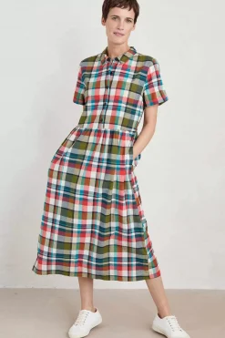 Seasalt Cornwall Dresses<Fleet Checked Midi Dress Florabunda Multi