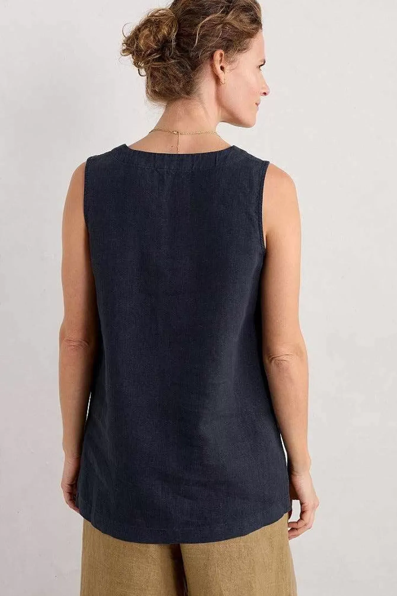 Seasalt Cornwall Tops<Foredune Linen Vest Maritime