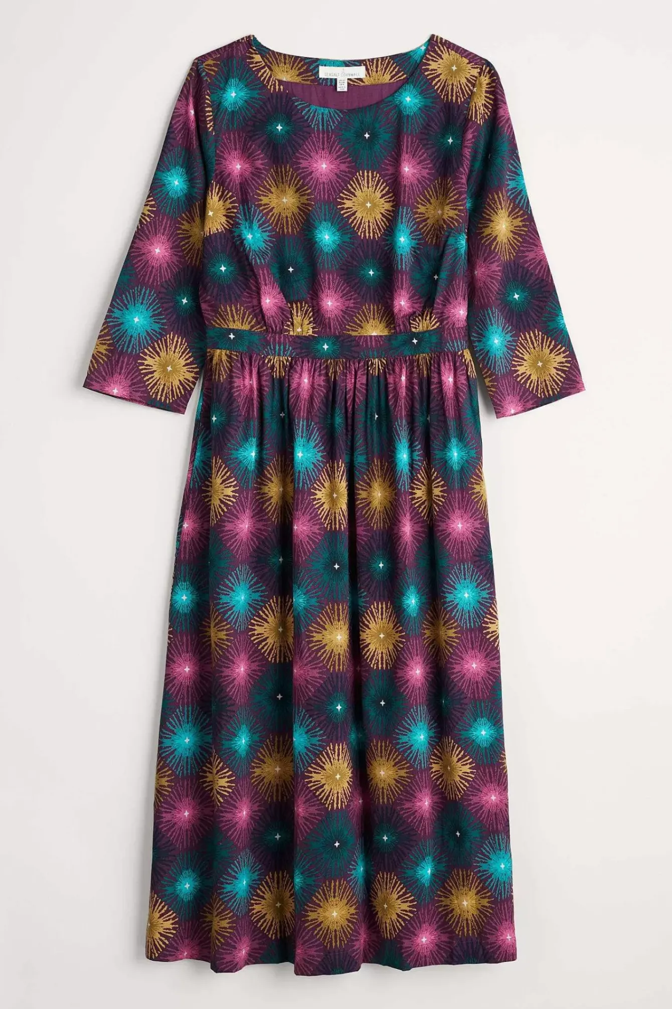 Seasalt Cornwall Dresses<Forestry Midi Dress Sparkler Geo Grape