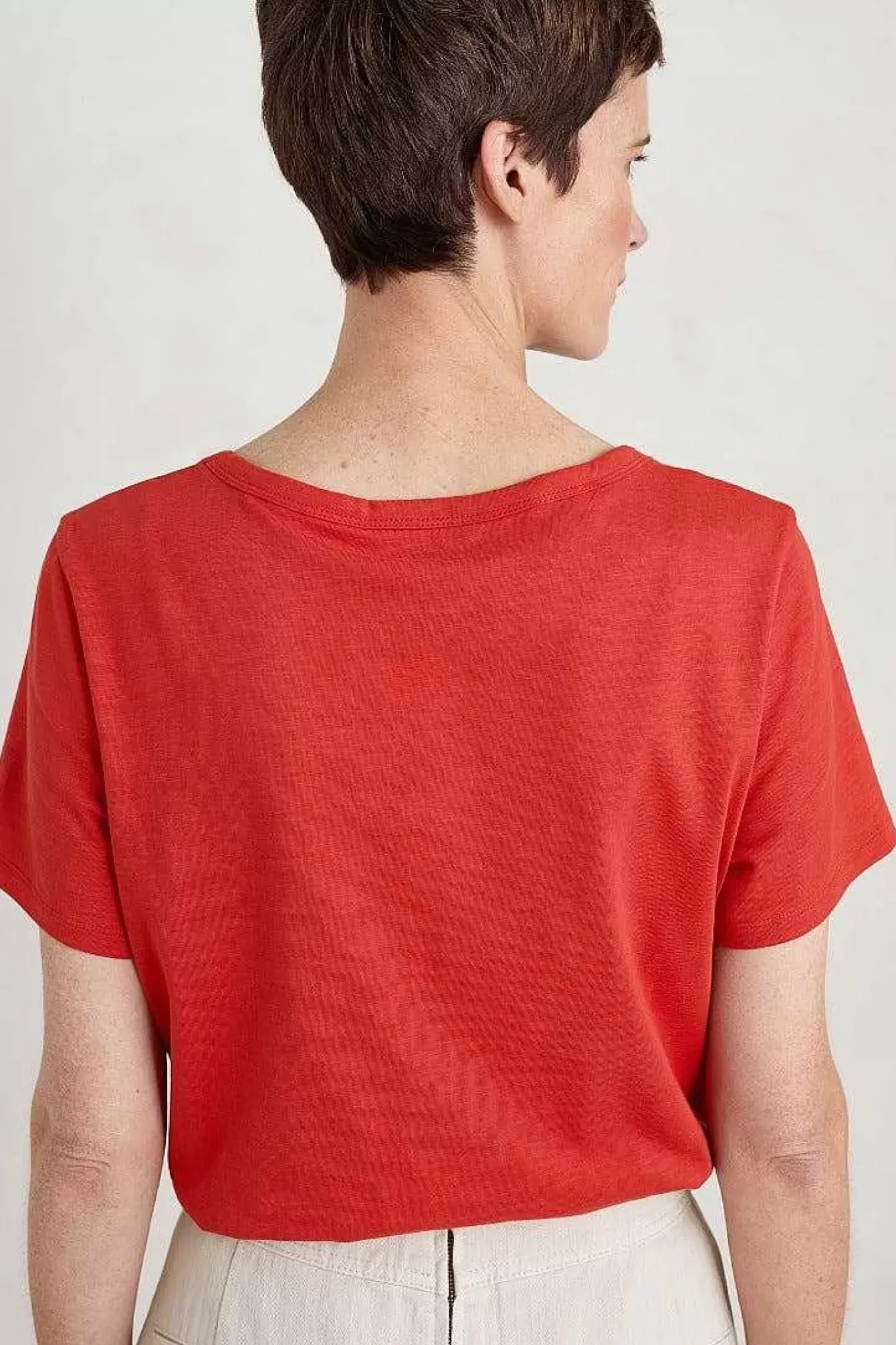 Seasalt Cornwall Tops<Gala Scoop Neck T-Shirt Tomato