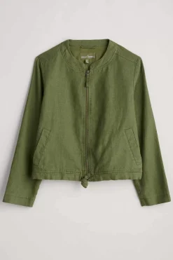 Seasalt Cornwall Coats & Jackets<Galleon Zip Through Linen Jacket Heath