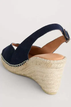 Seasalt Cornwall Shoes<Garden Path Mid Height Wedge Espadrilles Dark Night