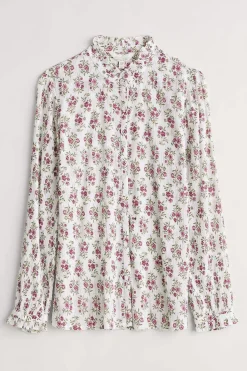 Seasalt Cornwall Tops<Garden Plot Shirt Ink Stamp Floral Chalk