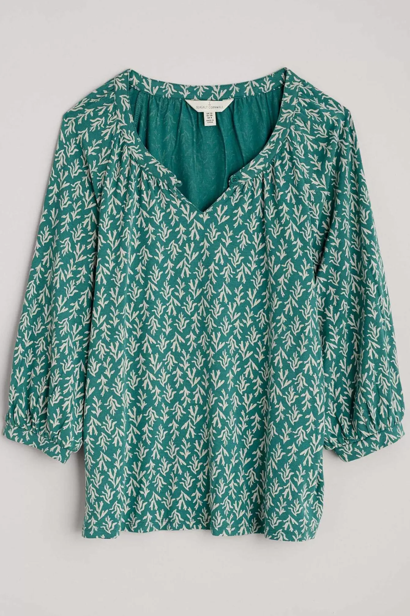 Seasalt Cornwall Tops<Garlanding Jersey Top Kelp Stamp Helford