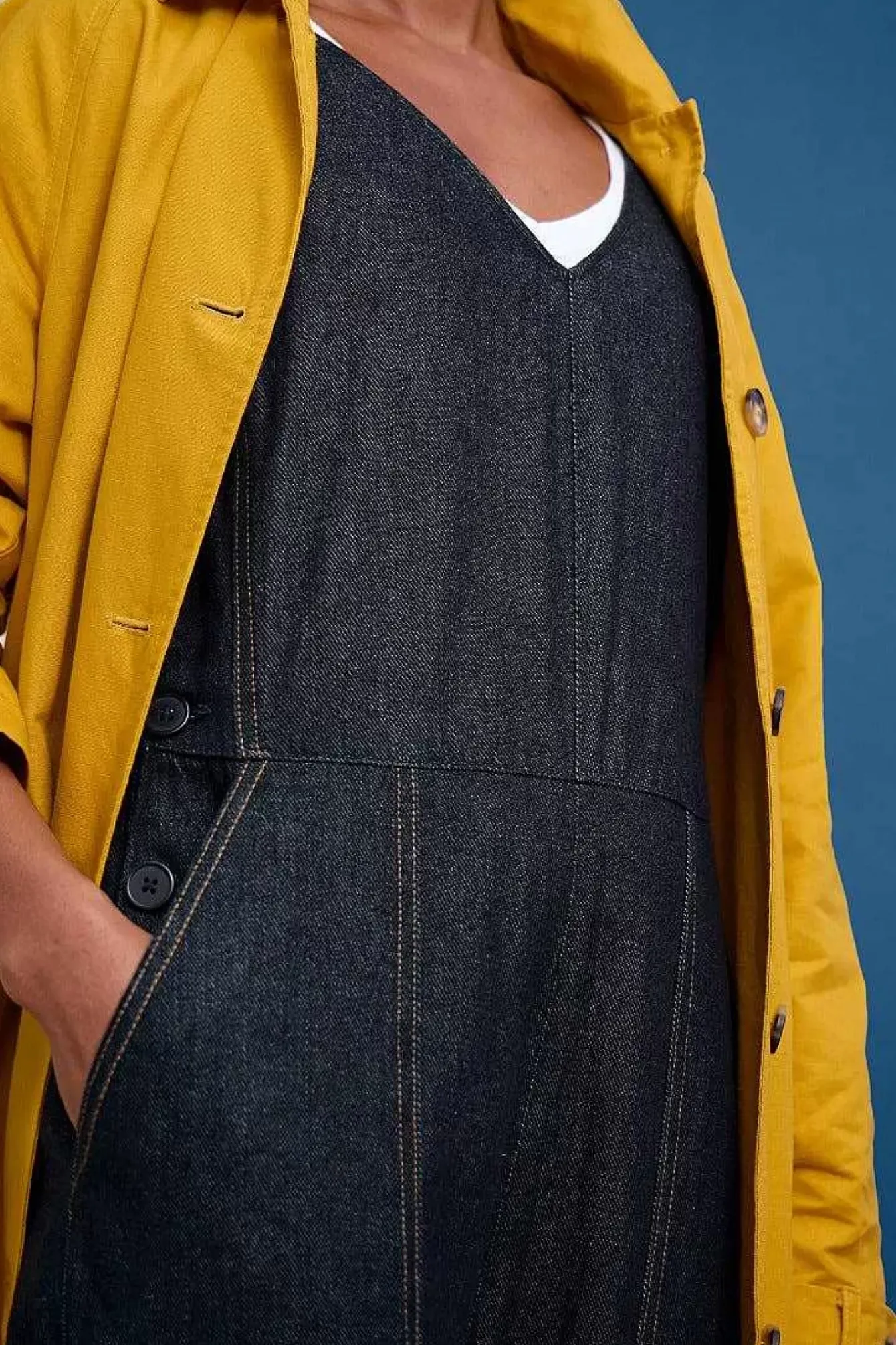 Seasalt Cornwall Trousers & Shorts<Gilley Denim Dungarees Dark Indigo Wash