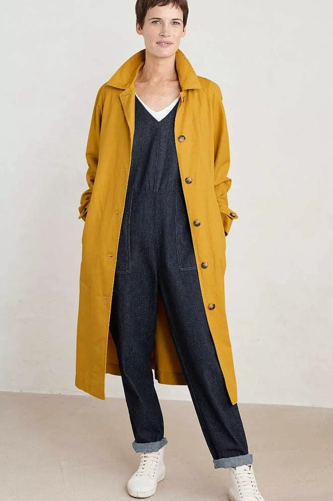 Seasalt Cornwall Trousers & Shorts<Gilley Denim Dungarees Dark Indigo Wash