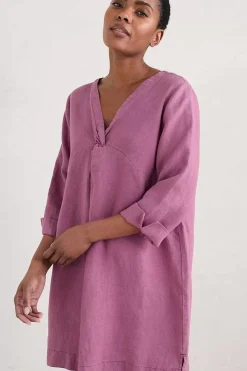 Seasalt Cornwall Tunics<Golitha Falls Linen Tunic Thistle