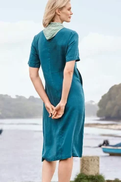 Seasalt Cornwall Dresses<Grass Wave Linen Midi Dress Mast