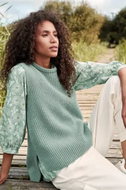 Seasalt Cornwall Knitwear<Gull Rising Knitted Vest Rosemary