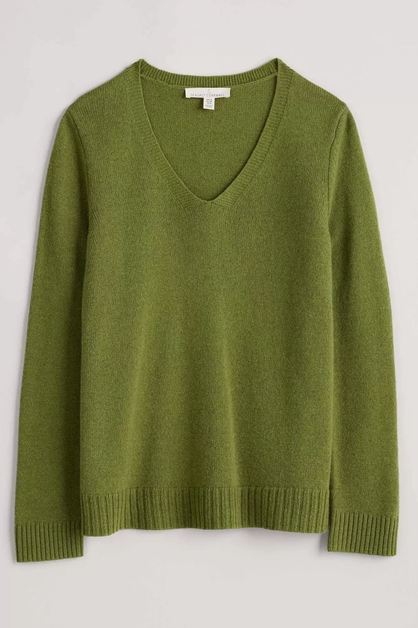 Seasalt Cornwall Knitwear<Hendra Lane V-Neck Jumper Dark Citron