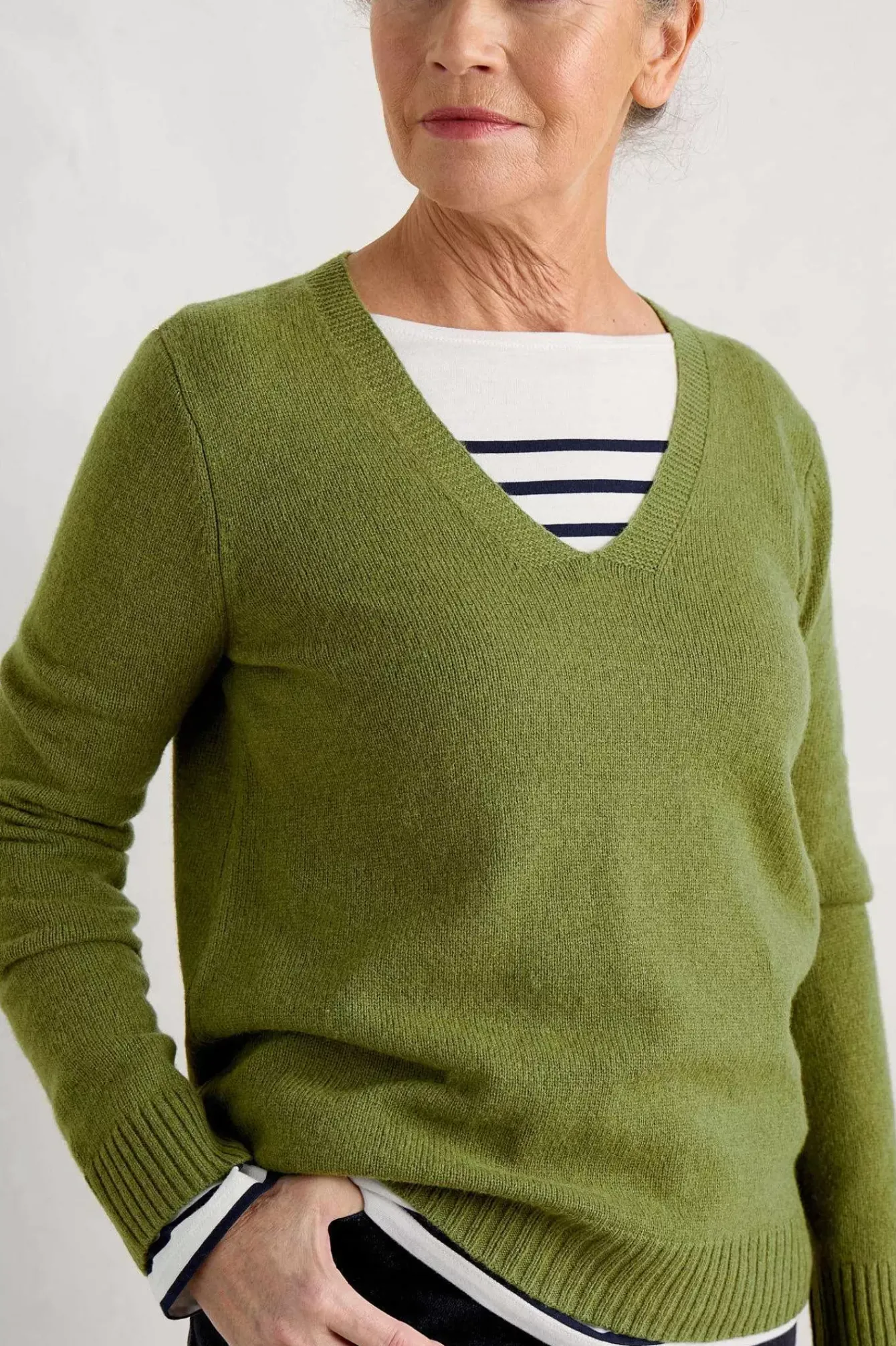 Seasalt Cornwall Knitwear<Hendra Lane V-Neck Jumper Dark Citron