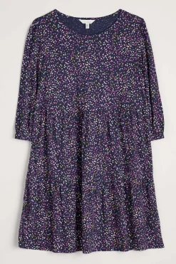 Seasalt Cornwall Dresses<Heron Dip Tiered Jersey Dress Dotted Paint Crocus