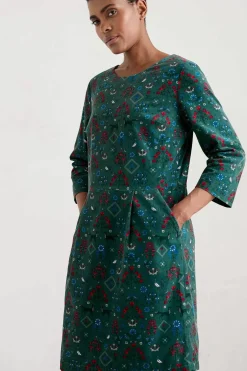 Seasalt Cornwall Dresses<High Key Needlecord Dress Tapestry Forest Grove