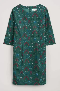 Seasalt Cornwall Dresses<High Key Needlecord Dress Tapestry Forest Grove