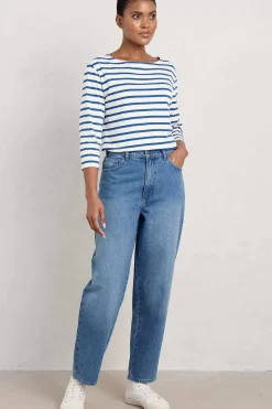Seasalt Cornwall Trousers & Shorts<Honeydew Barrel Leg Jeans Light Wash