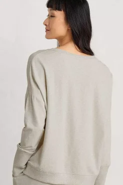 Seasalt Cornwall Tops<Hunter's Moon Organic Cotton Sweatshirt Melange Chalk