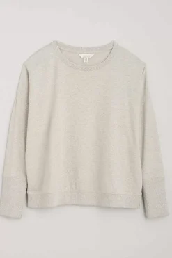 Seasalt Cornwall Tops<Hunter's Moon Organic Cotton Sweatshirt Melange Chalk