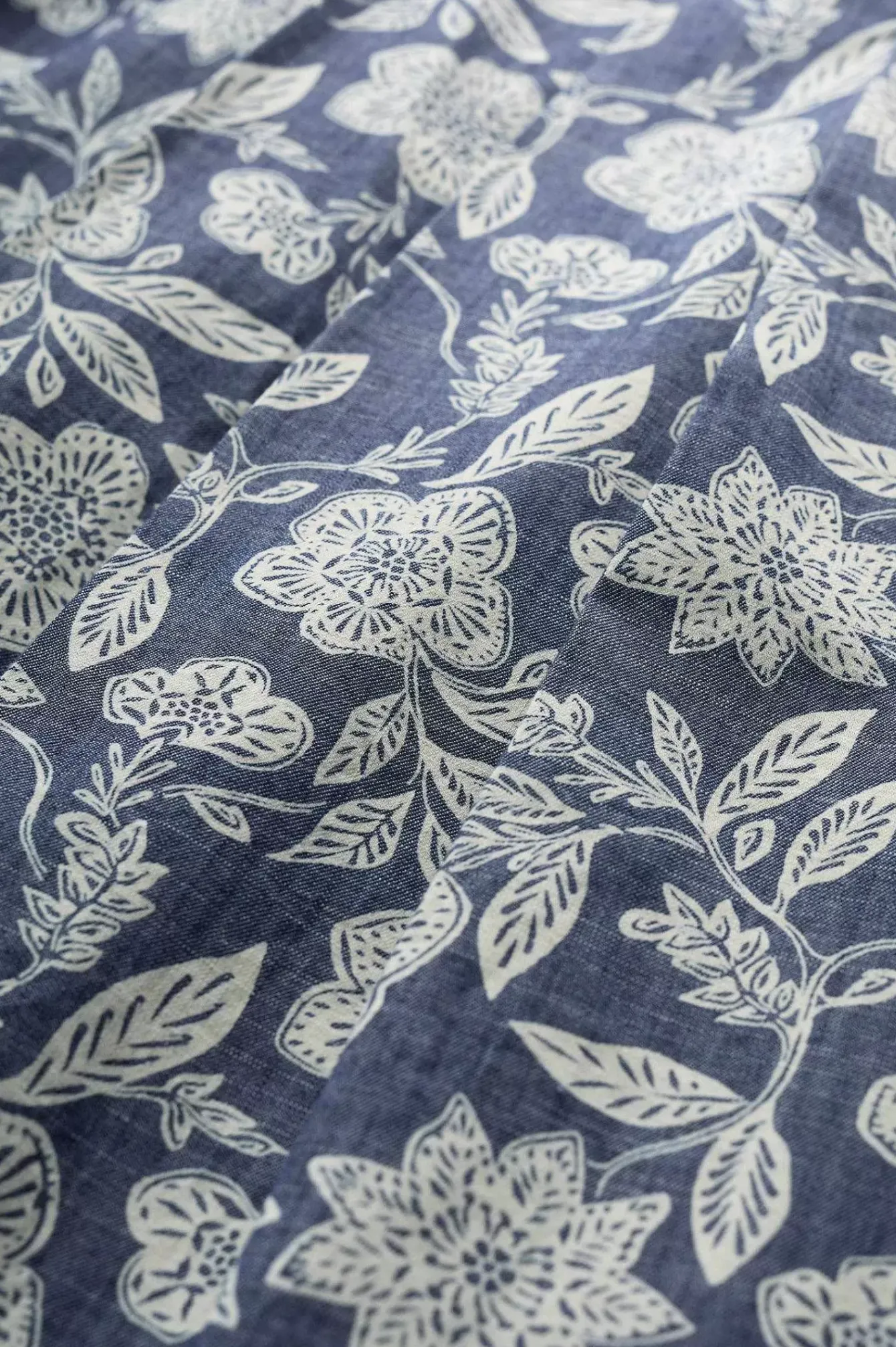 Seasalt Cornwall Skirts<Jamboree Chambray Midi Skirt Stone Flower Indigo