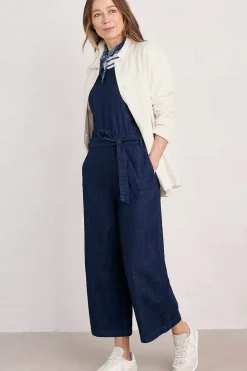 Seasalt Cornwall Trousers & Shorts<Kenethel Sleeveless Wide Leg Jumpsuit Dark Indigo Wash
