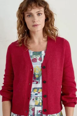 Seasalt Cornwall Knitwear<Lambe Creek V-Neck Cardigan Sedum