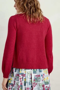 Seasalt Cornwall Knitwear<Lambe Creek V-Neck Cardigan Sedum