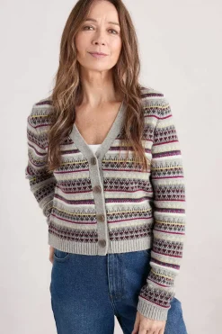 Seasalt Cornwall Knitwear<Lamorna Lane Fair Isle Cardigan Hemmick Aran Multi