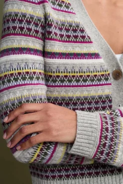Seasalt Cornwall Knitwear<Lamorna Lane Fair Isle Cardigan Hemmick Aran Multi