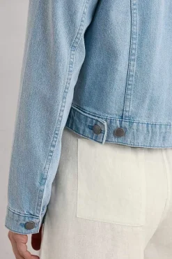 Seasalt Cornwall Coats & Jackets<Levan Well Denim Jacket Light Wash Rain Slub