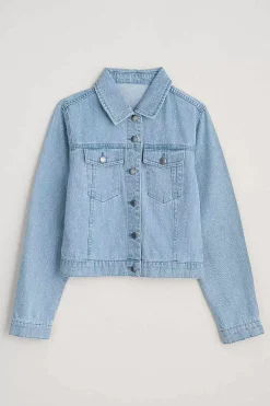 Seasalt Cornwall Coats & Jackets<Levan Well Denim Jacket Light Wash Rain Slub