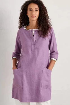 Seasalt Cornwall Tunics<Lighthouse Rock 3/4 Sleeve Tunic Verbena