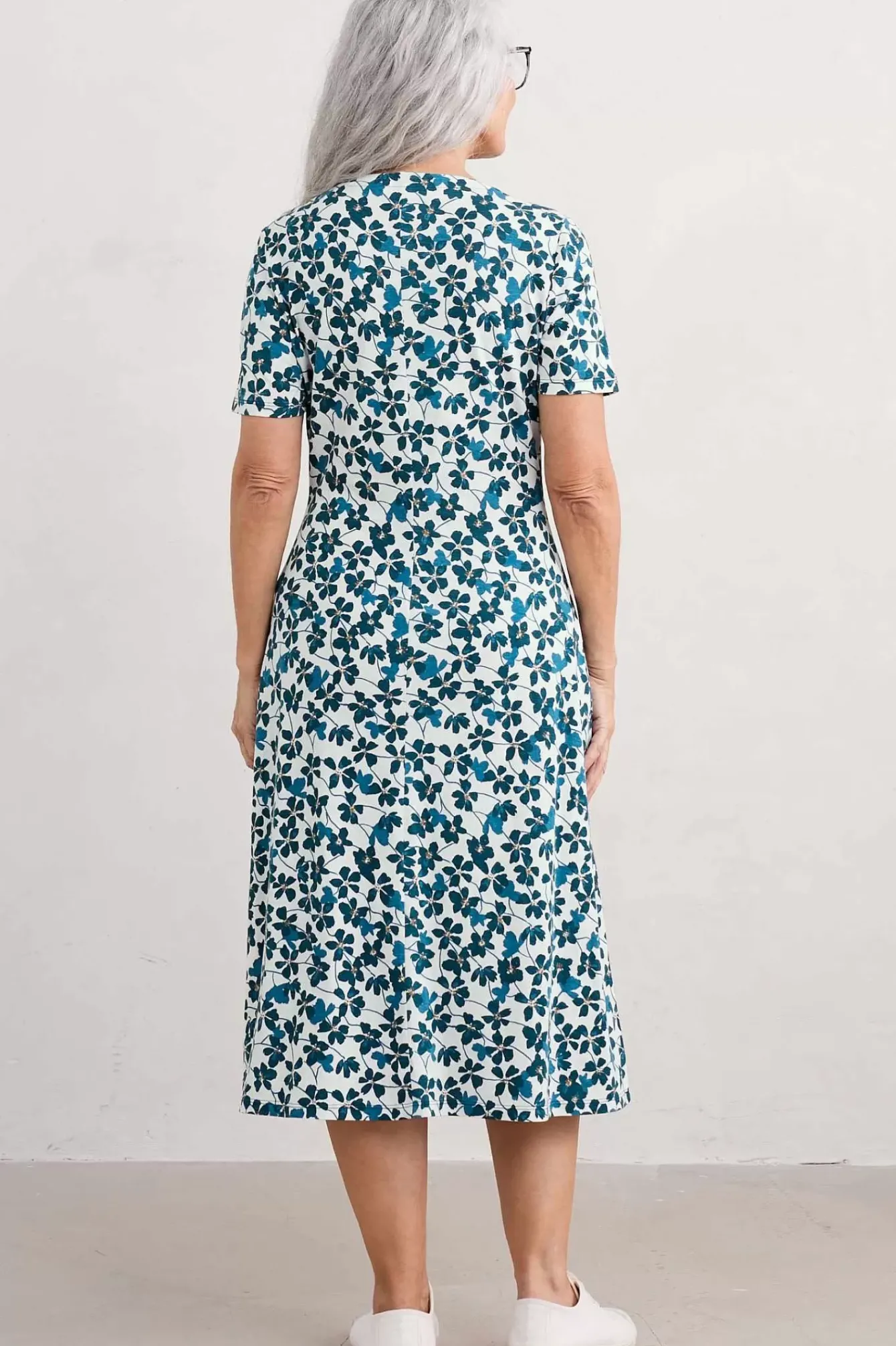 Seasalt Cornwall Dresses<Lilian Tea Dress Floating Floral Ocean Drift