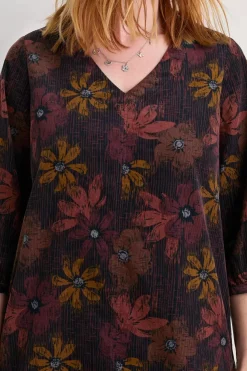 Seasalt Cornwall Tunics<Loganberry Organic Cotton Tunic Floral Loom Maritime