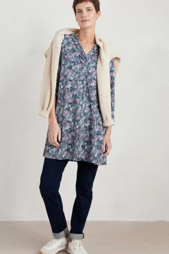 Seasalt Cornwall Tunics<Long Sight Jersey Tunic Floral Moor Enamel