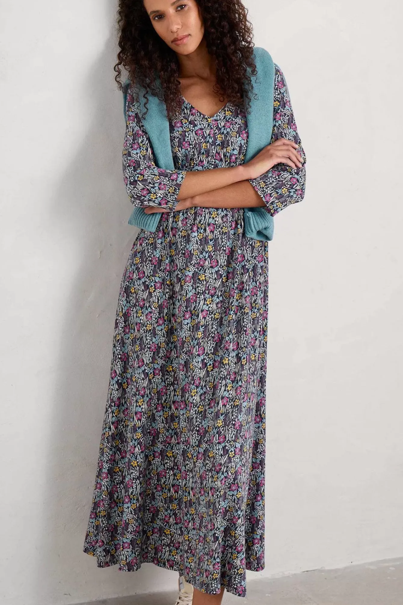 Seasalt Cornwall Dresses<Maggie Maxi Dress (Gots) Floral Moor Maritime