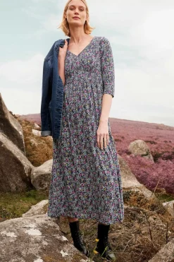 Seasalt Cornwall Dresses<Maggie Maxi Dress (Gots) Floral Moor Maritime