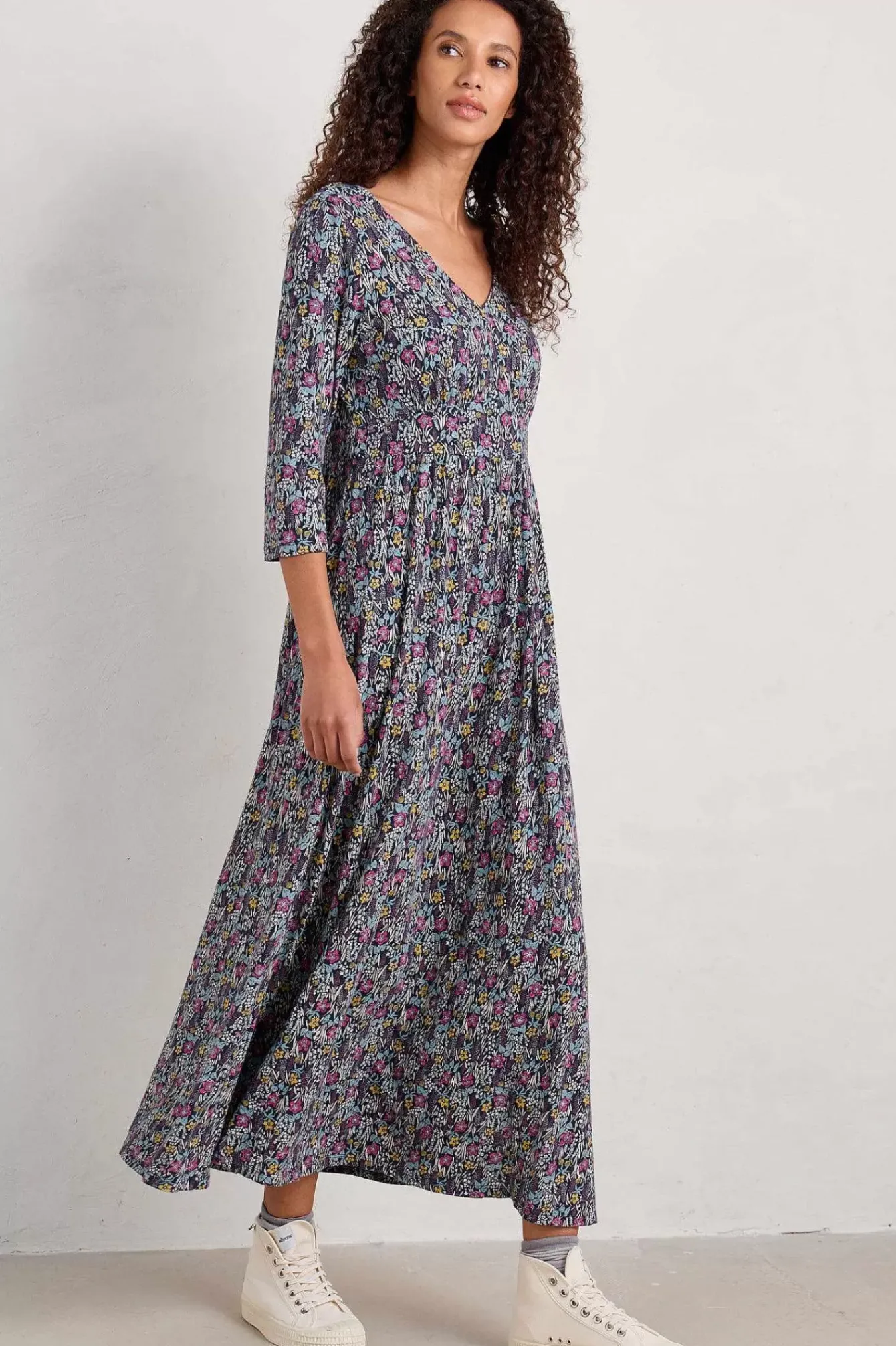 Seasalt Cornwall Dresses<Maggie Maxi Dress (Gots) Floral Moor Maritime